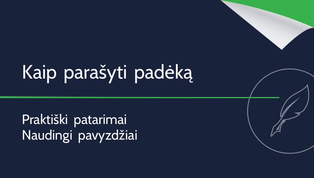 Kaip parašyti padėką? Praktiniai patarimai